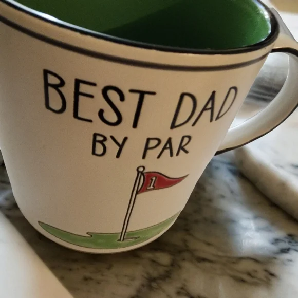 NWT BEST DAD BY PAR Ceramic Mug Cup Golf - Picture 2 of 2